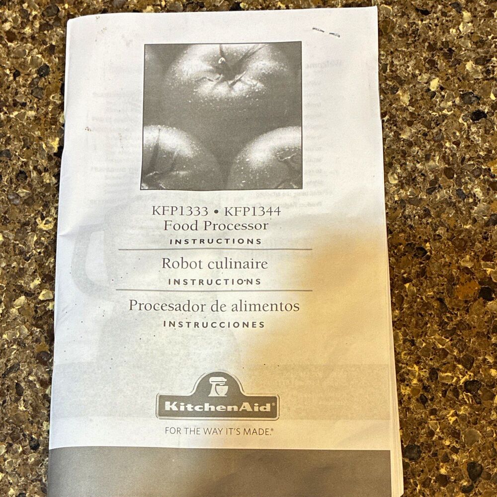 KitchenAid Food Processor Instruction Manual for KFP1333 KFP1344